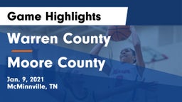 Warren County  vs Moore County  Game Highlights - Jan. 9, 2021