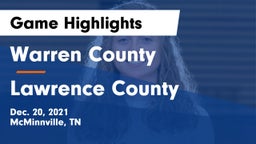 Warren County  vs Lawrence County  Game Highlights - Dec. 20, 2021