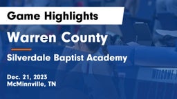 Warren County  vs Silverdale Baptist Academy Game Highlights - Dec. 21, 2023