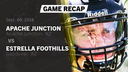 Recap: Apache Junction  vs. Estrella Foothills  2016