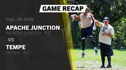 Recap: Apache Junction  vs. Tempe  2016