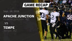 Recap: Apache Junction  vs. Tempe  2016