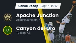 Recap: Apache Junction  vs. Canyon del Oro  2017