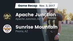 Recap: Apache Junction  vs. Sunrise Mountain  2017