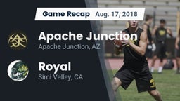 Recap: Apache Junction  vs. Royal  2018