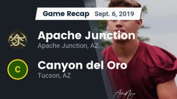 Recap: Apache Junction  vs. Canyon del Oro  2019