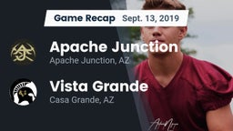 Recap: Apache Junction  vs. Vista Grande  2019