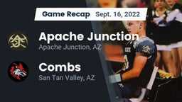 Recap: Apache Junction  vs. Combs  2022