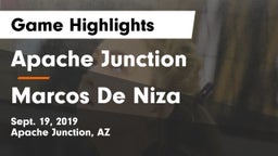 Apache Junction  vs Marcos De Niza  Game Highlights - Sept. 19, 2019