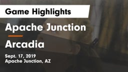 Apache Junction  vs Arcadia  Game Highlights - Sept. 17, 2019