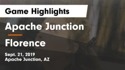 Apache Junction  vs Florence  Game Highlights - Sept. 21, 2019