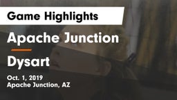 Apache Junction  vs Dysart  Game Highlights - Oct. 1, 2019