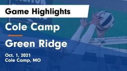 Cole Camp  vs Green Ridge  Game Highlights - Oct. 1, 2021