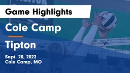 Cole Camp  vs Tipton  Game Highlights - Sept. 20, 2022