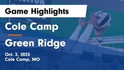 Cole Camp  vs Green Ridge  Game Highlights - Oct. 3, 2023