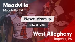 Matchup: Meadville High vs. West Allegheny  2016