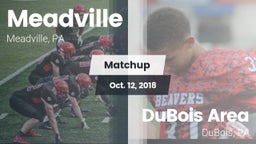 Matchup: Meadville High vs. DuBois Area  2018