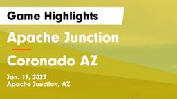 Apache Junction  vs Coronado  AZ Game Highlights - Jan. 19, 2023