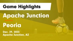 Apache Junction  vs Peoria  Game Highlights - Dec. 29, 2023
