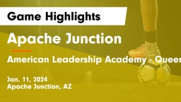 Apache Junction  vs American Leadership Academy - Queen Creek Game Highlights - Jan. 11, 2024