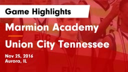 Marmion Academy  vs Union City Tennessee Game Highlights - Nov 25, 2016