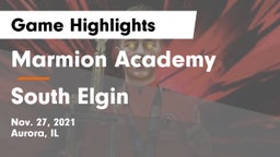 Marmion Academy  vs South Elgin  Game Highlights - Nov. 27, 2021