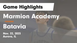Marmion Academy  vs Batavia  Game Highlights - Nov. 22, 2023