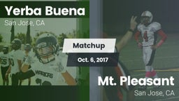Matchup: Yerba Buena High vs. Mt. Pleasant  2017