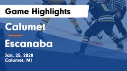 Calumet  vs Escanaba  Game Highlights - Jan. 25, 2020