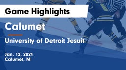 Calumet  vs University of Detroit Jesuit  Game Highlights - Jan. 12, 2024