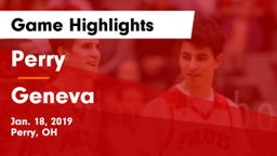 Perry  vs Geneva  Game Highlights - Jan. 18, 2019