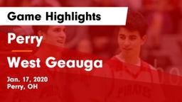 Perry  vs West Geauga  Game Highlights - Jan. 17, 2020
