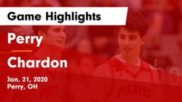 Perry  vs Chardon  Game Highlights - Jan. 21, 2020
