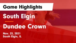 South Elgin  vs Dundee Crown  Game Highlights - Nov. 23, 2021