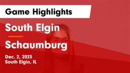 South Elgin  vs Schaumburg  Game Highlights - Dec. 2, 2023