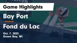 Bay Port  vs Fond du Lac  Game Highlights - Oct. 7, 2023