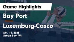 Bay Port  vs Luxemburg-Casco  Game Highlights - Oct. 14, 2023