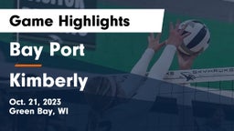 Bay Port  vs Kimberly  Game Highlights - Oct. 21, 2023