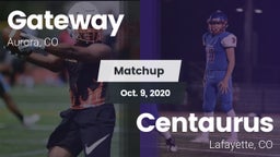 Matchup: Gateway High vs. Centaurus  2020