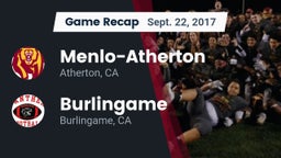 Recap: Menlo-Atherton  vs. Burlingame  2017