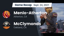 Recap: Menlo-Atherton  vs. McClymonds  2021