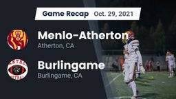 Recap: Menlo-Atherton  vs. Burlingame  2021