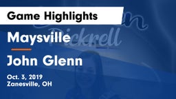 Maysville  vs John Glenn  Game Highlights - Oct. 3, 2019
