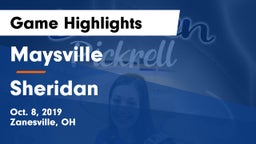Maysville  vs Sheridan  Game Highlights - Oct. 8, 2019