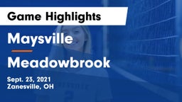 Maysville  vs Meadowbrook  Game Highlights - Sept. 23, 2021