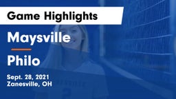 Maysville  vs Philo  Game Highlights - Sept. 28, 2021