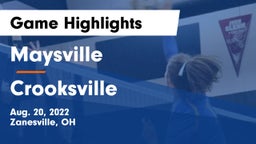 Maysville  vs Crooksville  Game Highlights - Aug. 20, 2022
