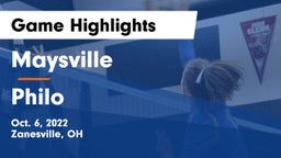 Maysville  vs Philo  Game Highlights - Oct. 6, 2022