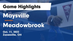 Maysville  vs Meadowbrook  Game Highlights - Oct. 11, 2022