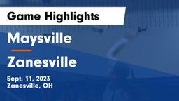 Maysville  vs Zanesville  Game Highlights - Sept. 11, 2023